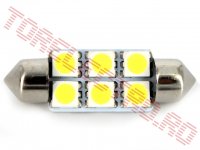 Bec Auto 12V cu 6 LED SMD Alb Sofit 41mm CLD304/GB - set 10 bucati