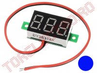 Voltmetru de Panou  30V-4.5V Curent Continuu LED ALBASTRU VE0121/TC