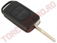 Carcasa Cheie cu Telecomanda Tip Briceag cu 3 Butoane si Lama 2 Track pentru Mini Cooper CC066/GB
