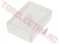 Cutie montaje electronice si electrice BOX173 - 59x84x30mm Semitransparenta din Polimer pentru Montaje cu Afisor LED