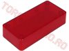 Cutie montaje electronice si electrice BOX163 - 45x95x23mm din Polimer Rosu Semitransparent pentru Module cu Afisor Luminos