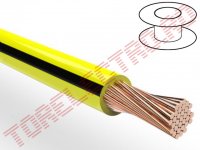 Cablu Electric Auto Litat 0.75mmp Galben-Negru - Cupru Pur FLRYB075YLBK/TM - la rola 100m