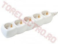 Prelungitor 5 Prize cablu  3 metri 3x1.0 mmp Alb 5-3-WH/SAL