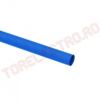 Tub Termocontractabil   1.6mm contractie 2:1 Albastru 1m - Set 10 bucati