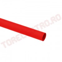 Tub Termocontractabil   2.4mm contractie 2:1 Rosu 1m - Set 10 bucati
