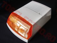 Sirena  12V Piezoelectrica 120dB pentru Alarma de Exterior cu Backup si Flash Luminos Rosu PA200