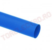 Tub Termocontractabil   9.5mm contractie 2:1 Albastru 1m - Set 5 bucati