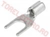 Papuc Furca Neizolat din Cupru Cositorit pentru Surub M4 F4N22 pentru fir 1.5-2.5mmp - set 10buc