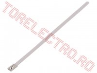 Colier Metalic din Otel Inoxidabil Rezistent la Coroziune Lungime 100mm Latime 4.5mm BU44100INOX - Set 50 bucati 