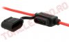 Soclu 30A cu Fir Rosu pentru Siguranta Auto Lamelara AMF cu Protectie la Apa OBX33RED IP66