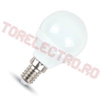 Bec LED  P45 E14 4.5W 230V 6500K Alb Rece