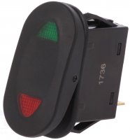 Oath cap send Comutator Auto Clapeta 3 Pozitii 4 pini cu Indicatoare LED Verde - Rosu 12V  21A CF0066 pentru