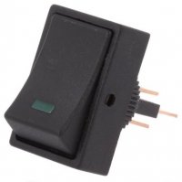 Comutator Auto Rocker Monopolar 2 Pozitii 3 pini cu LED Verde 12V 25A R1320GRE