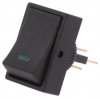 Comutator Auto Rocker Monopolar 2 Pozitii 3 pini cu LED Verde 12V 25A R1320GRE