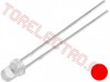LED Rosu 3mm Transparent 3800mcd 30grd - set 50 bucati