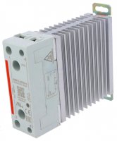 Releu Contactor Static SSR  30A 480Vca cu ZCD Monofazat pe Radiator si Montare pe Sina DIN RSR7248D30H