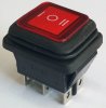 Comutator  cu Protectie la Apa 15A 3 Pozitii 6 pini Rosu CP6781/TC