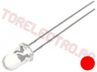LED Rosu  5mm Ultrabright High Power 70mA 55.000mcd pentru Lumini Pozitie Frana Auto Semafoare Indicatoare Rutiere BR5111ATU - set 100 bucati