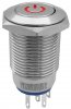 Buton cu Retinere Antivandal D16 PSR68815RD cu LED Rosu la 12V
