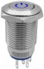 Buton cu Retinere Antivandal D16 PSR68819BL cu LED Albastru la 12V