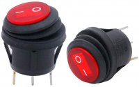 Comutator Rocker R20 Monopolar 2 Pozitii 3 pini Protectie la Apa IP54 cu Neon ROSU 6A-250V RR7302