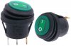 Comutator Rocker R20 Monopolar 2 Pozitii 3 pini Protectie la Apa IP54 cu Neon VERDE 6A-250V RV7300