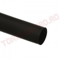 Tub Termocontractabil  12 mm contractie 4:1 Negru 1m - Set 12m