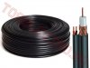 Cabluri si Conectica > Cablu  Coaxial RG59 cu Alimentare 2 x 0.75 CUPRU pentru Camere de Supraveghere RG59AL075CU - Rola 100m