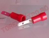 Papuc Auto Tata Izolat Partial Rosu din Cupru Stanat Plat 2.8mm Ninigi pentru fir 0.5-1.0mmp - T20R - set 10 buc