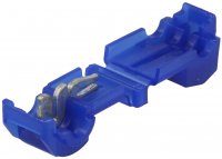 Conector Rapid  Albastru Auto cu Ramificatie in T pentru Papuc 6.3mm pe cablu 0.8 - 2.0mm2 C3MBLU88 - Set 5 bucati