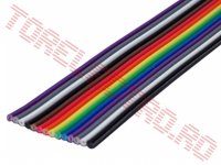 Cablu Multifilar Panglica 16  fire banda multicolora Pas 1.27mm 16x28AWG PROFESIONAL CPX16C - Tronson 10m