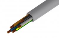 Cablu Electric Litat  7 Fire Rotund GRI 7x1.5mm Cupru PUR LYY7x1.5 Fire Colorate pentru Remorca - Rola 5 metri