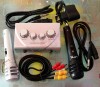 Kit mixer audio Karaoke cu doua microfoane Negru + Argintiu LTC KSM10