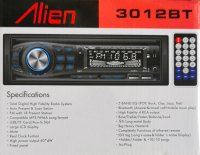 Radio-CD  Alien 3012BT cu Bluetooth, Player MP3, Player USB, Slot Charger USB, Player Micro SD Card, Telecomanda, Putere 4x50W