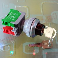 Buton Comanda Panou Cheie 3 Pozitii 2 Contacte NO+NC KS301