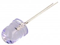 Led Alb Superluminos Alimentat la 12V 10mm Transparent 30* ALB10T-12V