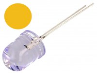 Led Portocaliu Superluminos Alimentat la 12V 10mm Transparent 30* PORT10T-12V pentru Navomodel Barcuta Aeromodel Trenulet Electric