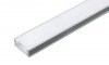 Profil Aluminiu Banda LED Aplicat PROF3355/EP cu Protectie Alba Mata 2m 17.5x7mm pentru Banda 12mm