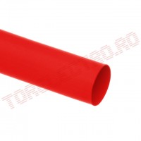 Tub Termocontractabil 12.7mm - 6.3mm / 1m ROSU pentru Izolare Cabluri Electrice Auto - Set 5 bucati