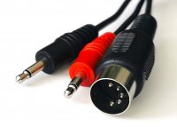 Cablu DIN - Jack 3.5 1m Cable-319 pentru Amplificator Retro Statie Magnetofon Pickup Combina