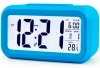 Ceas LCD Iluminare LED ALB cu Alarma Termometru Calendar alimentat cu Baterii AAA DOL2179BL Albastru