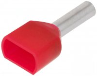 Pini Terminali de Cablu Dublu pentru  1.5mm2 x  8mm TXC1.5/100-8 Set 100 buc