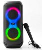 Radio, Mini Boxa Bluetooth, Ceas > Boxa Bluetooth Portabila cu Radio USB uSD Acumulator Microfon Karaoke AuxIn Jocuri Lumini Q2427BT