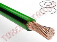 Cablu Electric Auto Litat 0.35mmp Verde-Negru - Cupru Pur FLRYB035GRBK/TM - la rola 10 metri