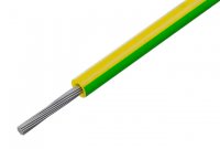Cablu Termorezistent +180*C/-60*C  1x1.5mm2 Cupru Multifilar Izolat cu SILICON GALBEN-VERDE 500V CTF16015YEGR - la Rola 5m