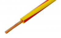 Cablu Electric Litat 0.5mmp Cupru GALBEN-ROSU 300/500V MYF-0.5-YELRED - la Rola 100m