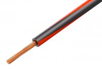 Cablu Electric Litat 0.5mmp Cupru NEGRU-ROSU 300/500V MYF-0.5-BKRD - la Rola 100m