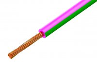 Cablu Electric Litat 1mmp Cupru ROZ-VERDE 300/500V MYF-1.0-PKGR - la Rola 100m