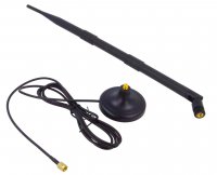 Antena WiFi  12dBi 2.4GHz Baston Mufa RP-SMA Tata Cablu 2m Talpa Magnetica WiFiANT05RPSMA