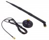 Antene WiFi 2.4 si 5GHz > Antena WiFi  12dBi 2.4GHz Baston Mufa RP-SMA Tata Cablu 2m Talpa Magnetica WiFiANT05RPSMA